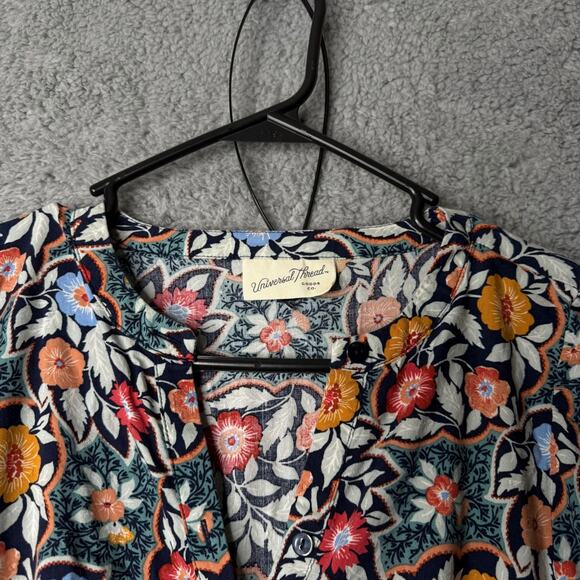 Universal Threads Dress Women's XL Blue Floral Long Sleeve Maxi - Picture 3 of 7